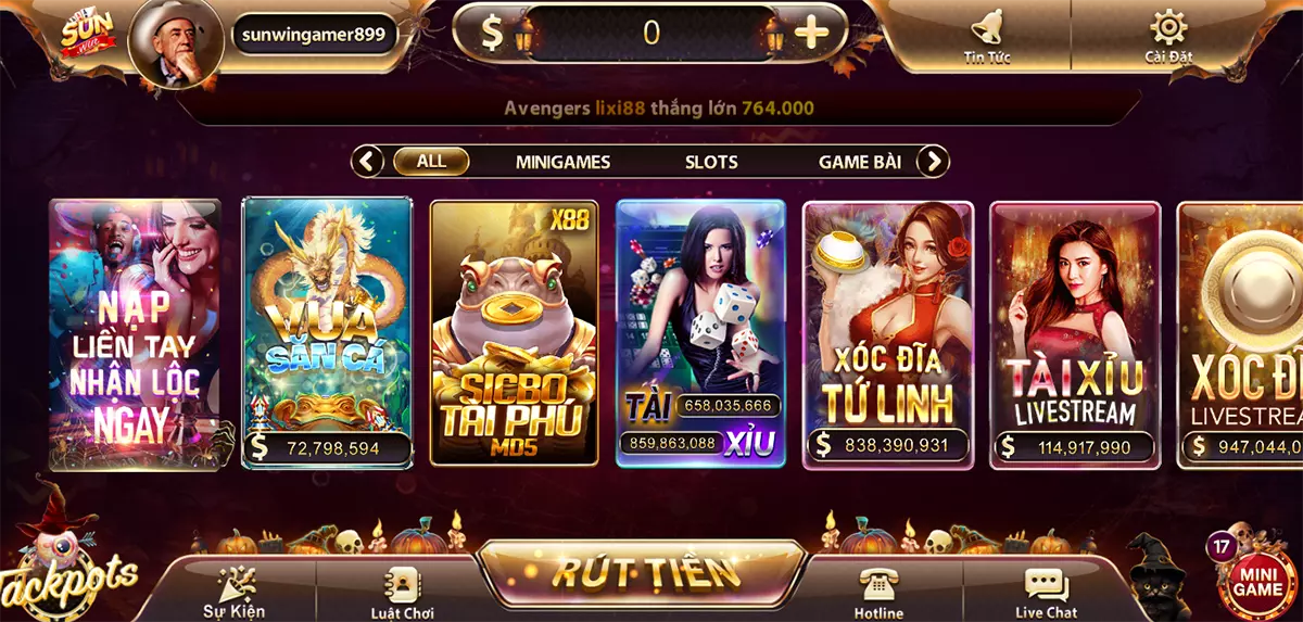 Không bỏ qua khuyến mãi game bài đổi thưởng sunwin